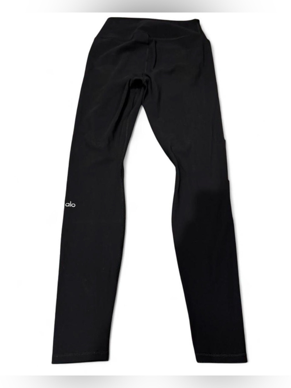 Alo Yoga Black Distressed Cutout Leggings Laser Cut High Rise Size M